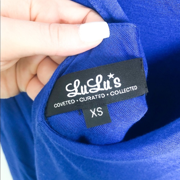 Lulu’s Cobalt Backless Shift Dress - Picture 1 of 7